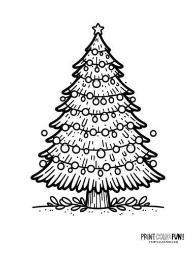 Christmas tree coloring pages clipart the ultimate free printable collection at