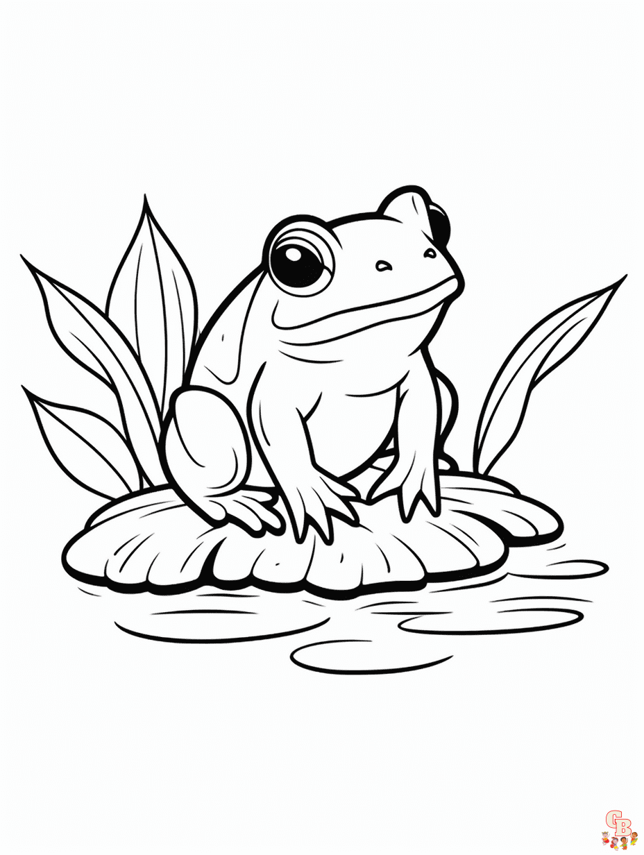 Free printable frog coloring pages by