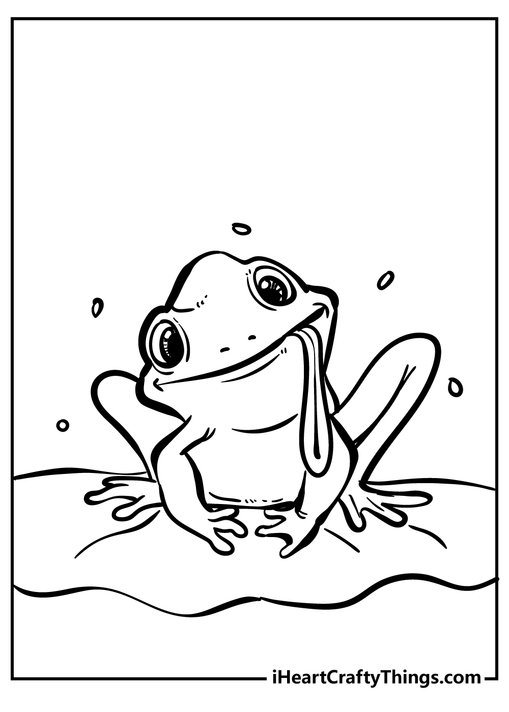 Frog coloring pages free printables