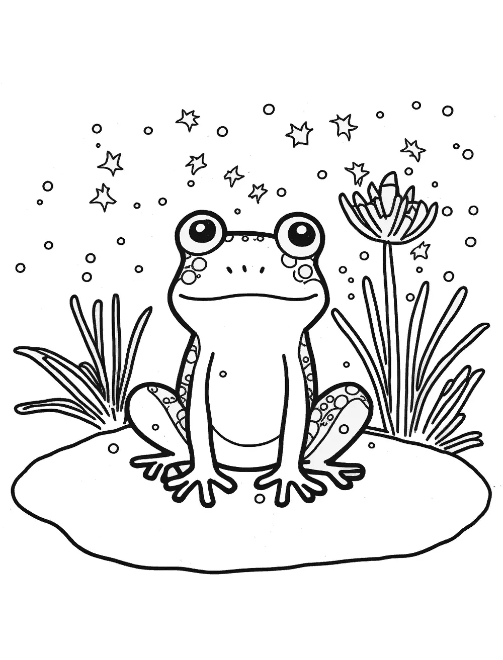 Frog coloring pages free printable sheets