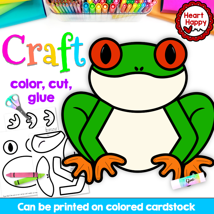 Red eyed tree frog craft zoo animals rainforest animals made by teachers