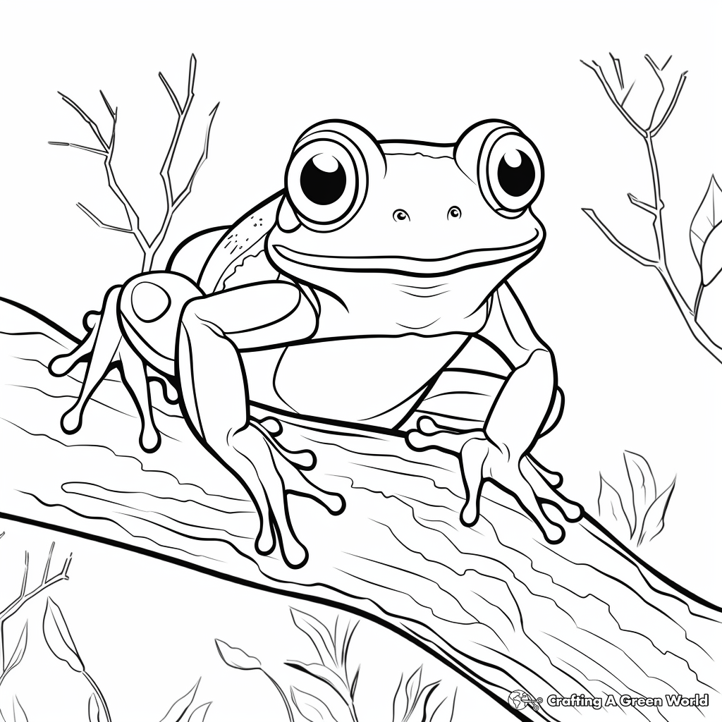 Tree frog coloring pages