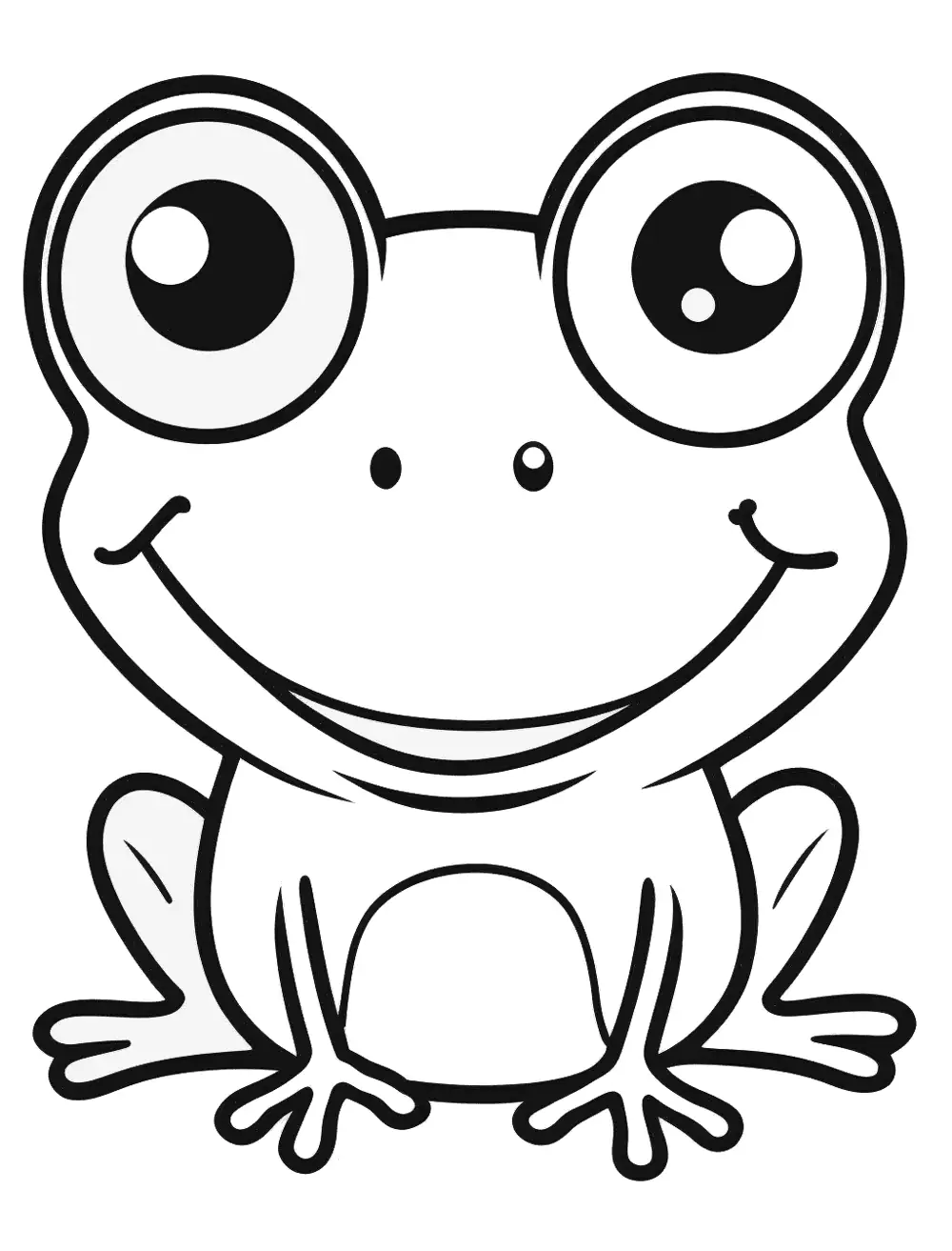 Frog coloring pages free printable sheets