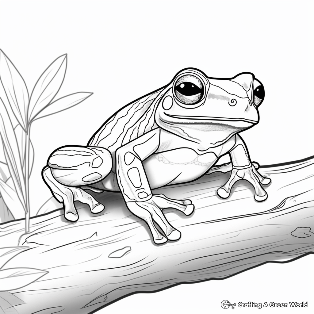 Tree frog coloring pages