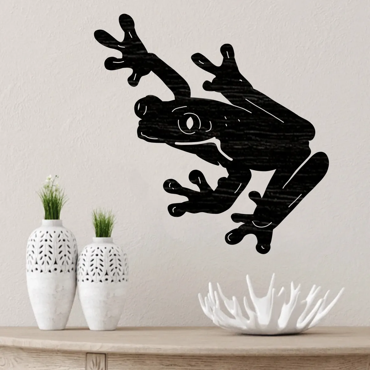 Tree frog cut out wood plaque signwood craftscraft supply