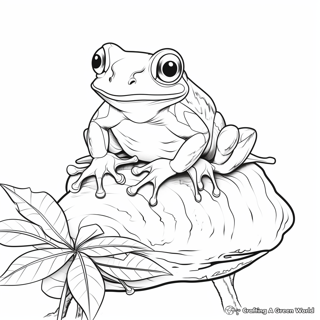 Tree frog coloring pages