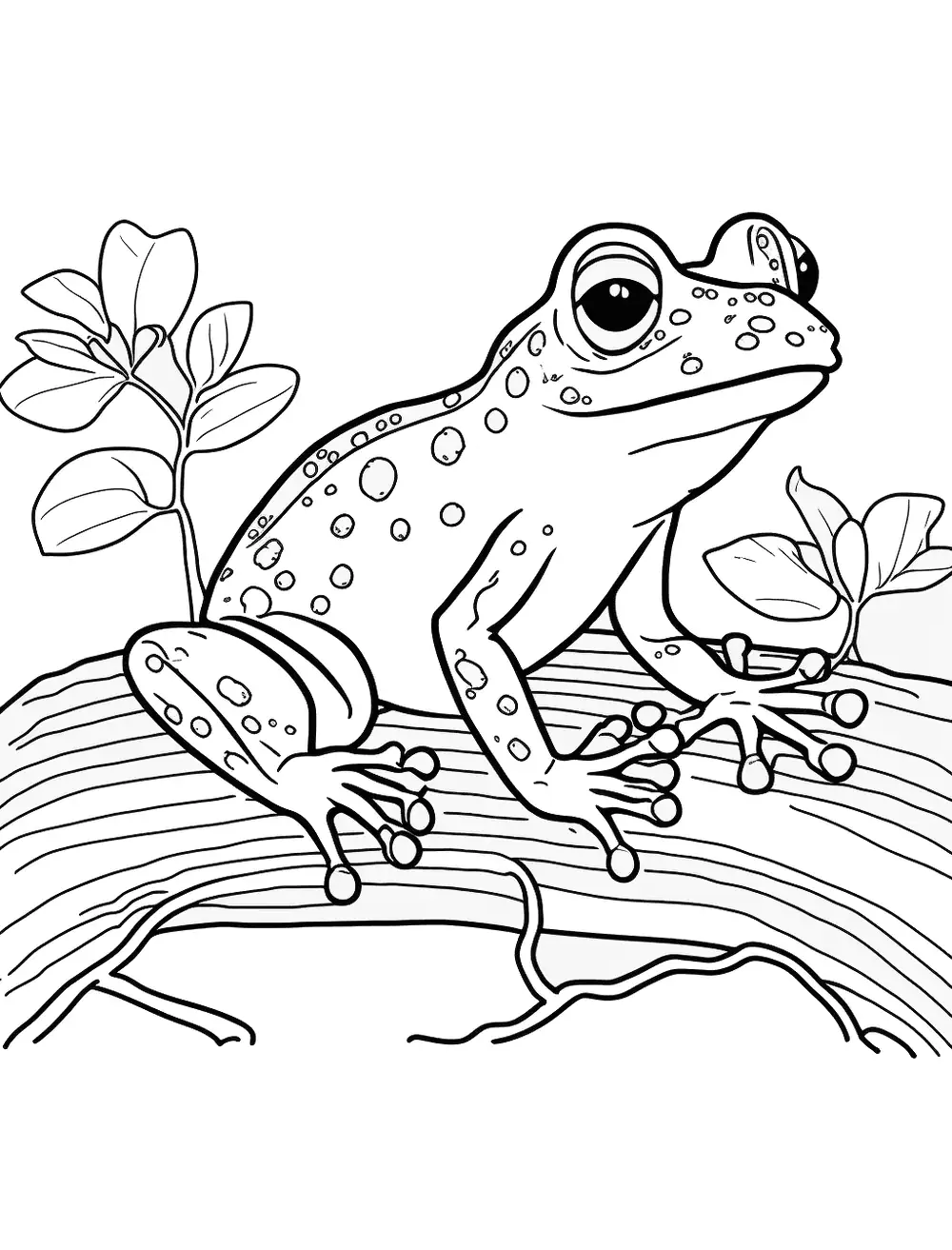 Frog coloring pages free printable sheets