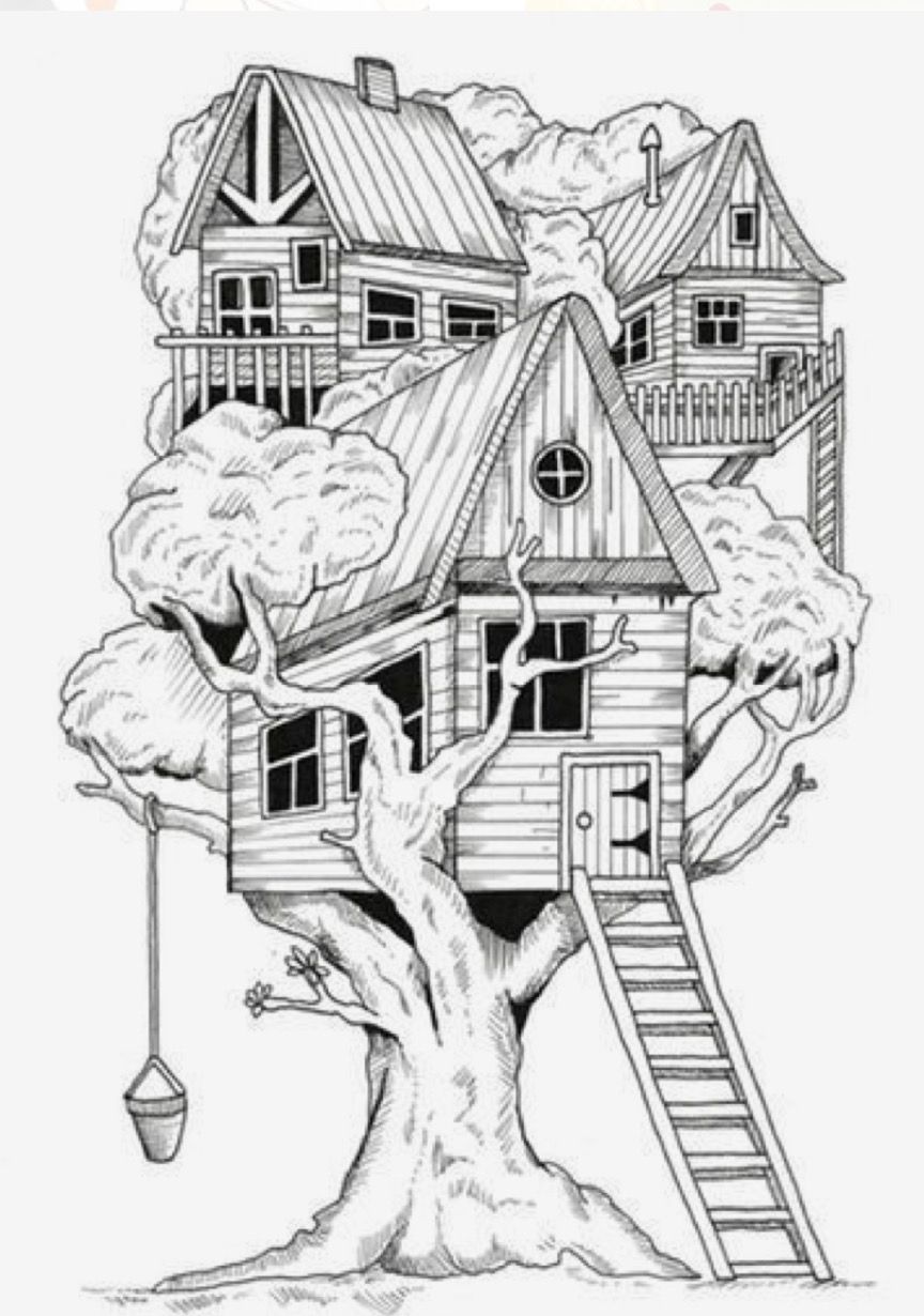 Pin by az schoolers on treehouse reading house colouring pages free coloring pages free adult coloring pages