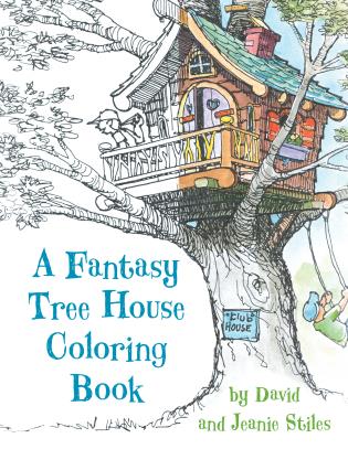 A fantasy tree house coloring book