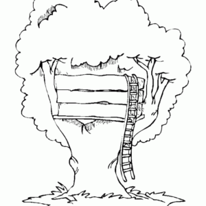 Treehouse coloring pages printable for free download