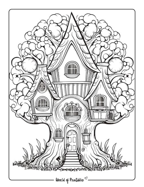 House coloring pages for kids adults