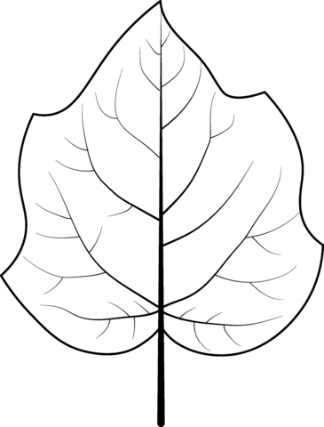 Foxglove tree leaf coloring page free printable coloring pages