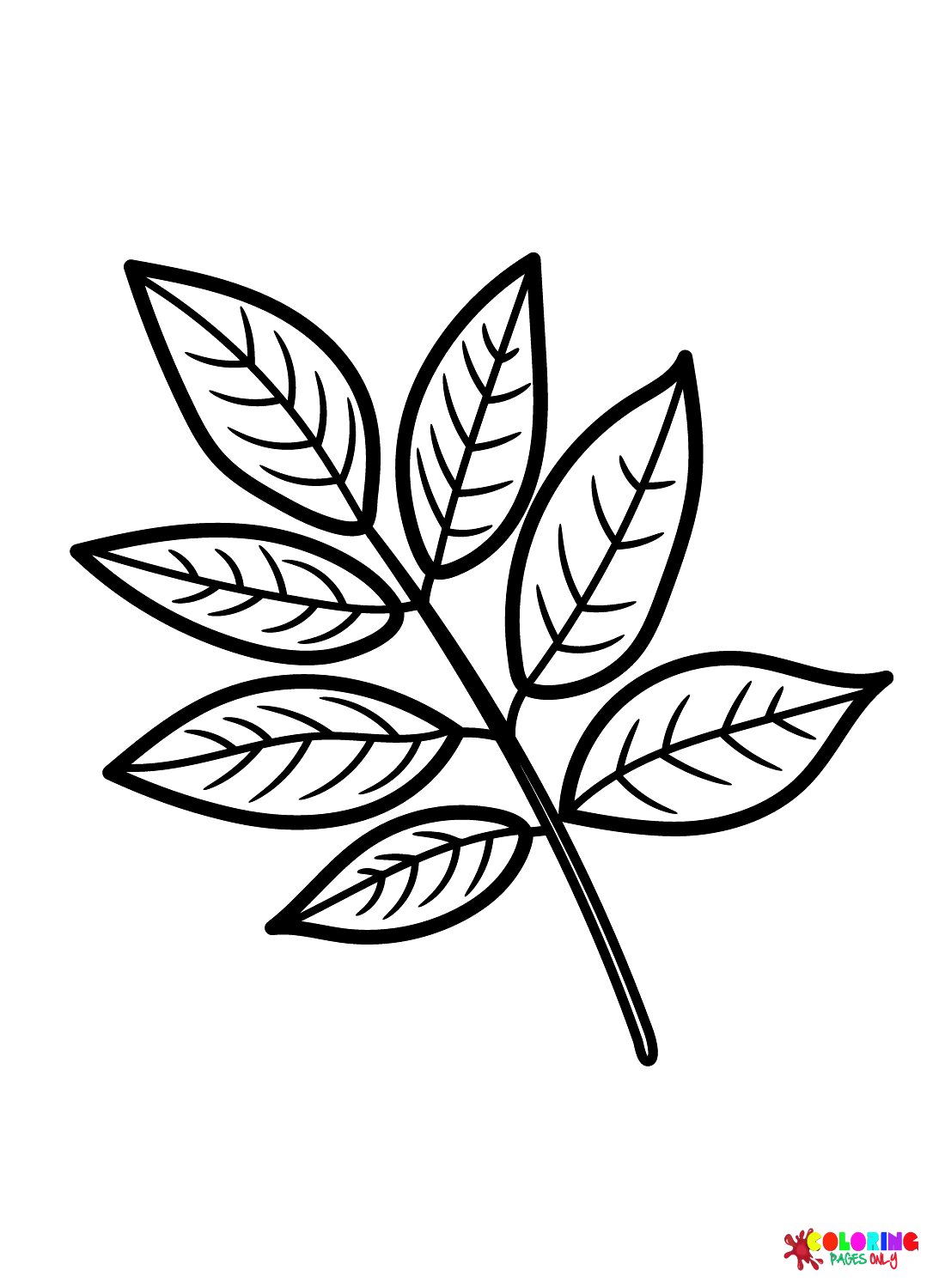 Leaves coloring pages printable for free download