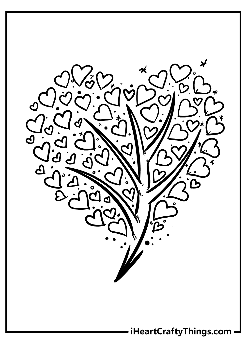 Heart coloring pages free printables