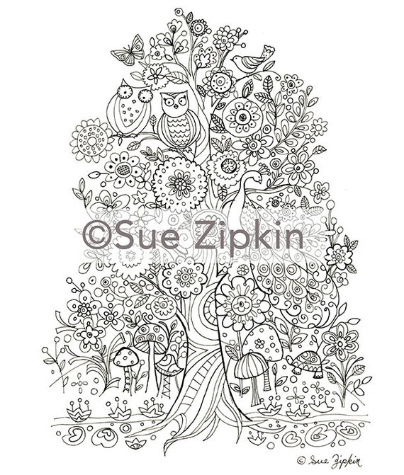 Printable tree of life coloring page