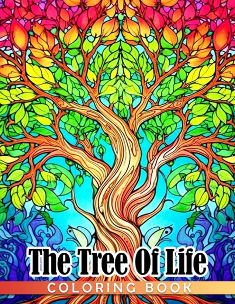 The tree of life coloring book stunning coloring pages featuring unique illustrations of nature for relaxation and creativity love preston books