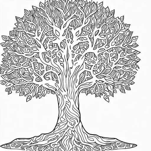 Coloring page of tree