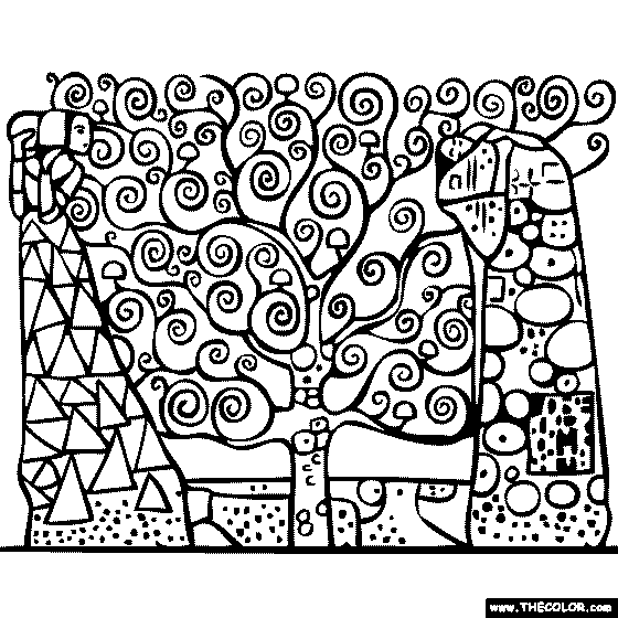 Gustav klits tree of life coloring page