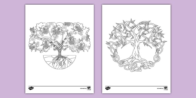 Celtic tree of life coloring sheets