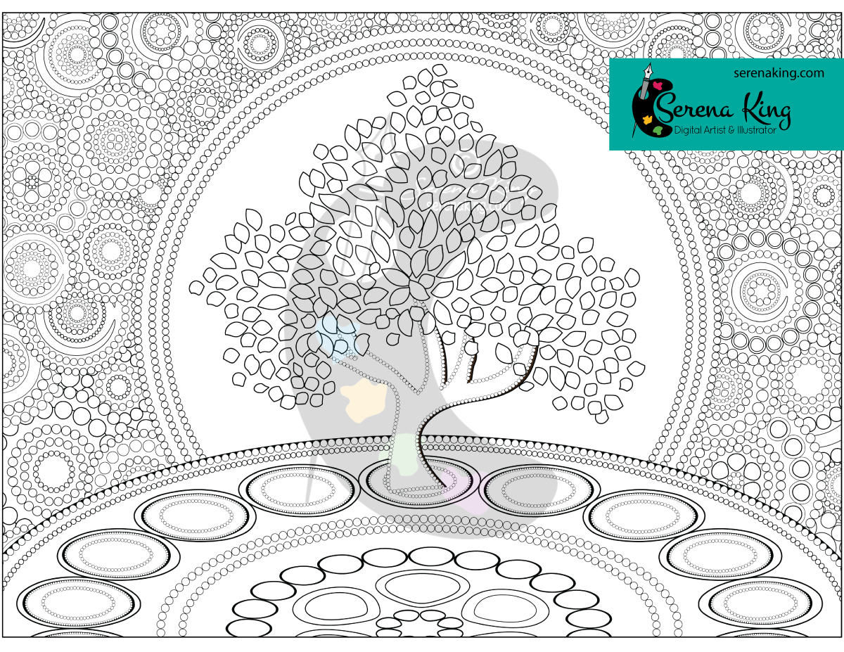 Tree of life coloring page â serena king