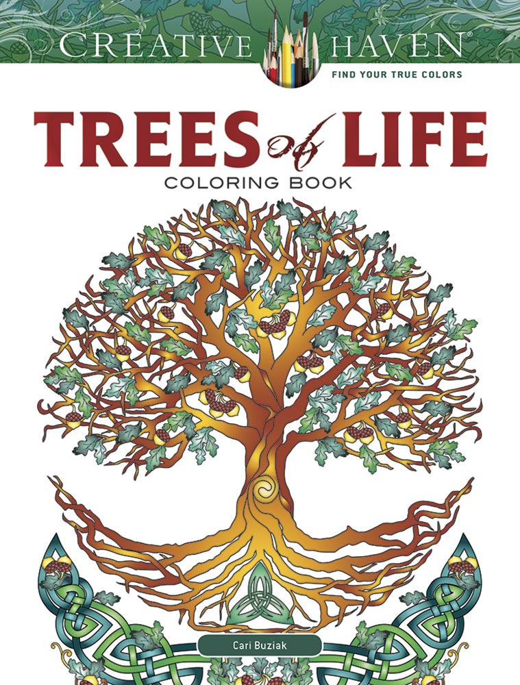 Trees of life coloring book