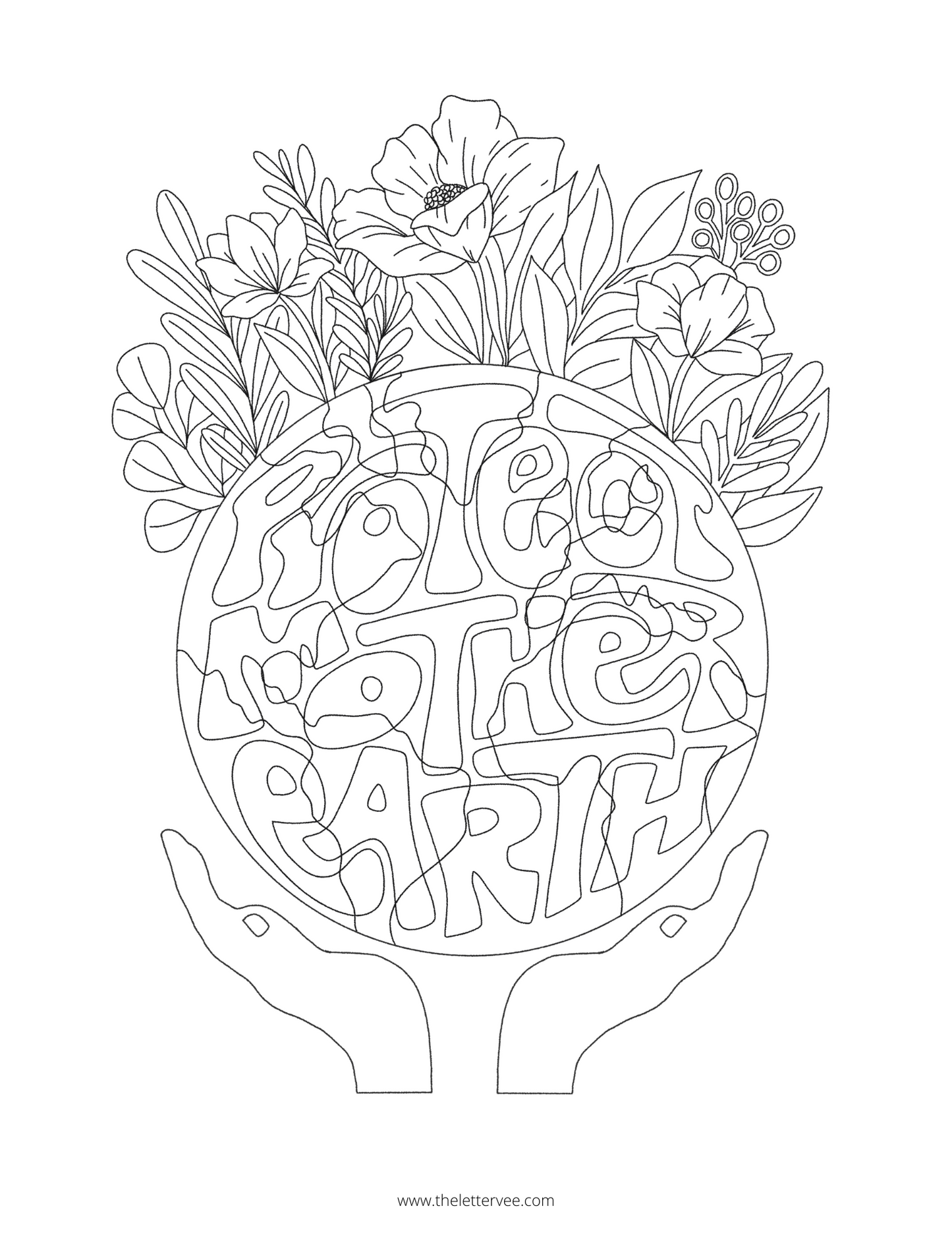 Protect mother earth coloring page â the letter vee