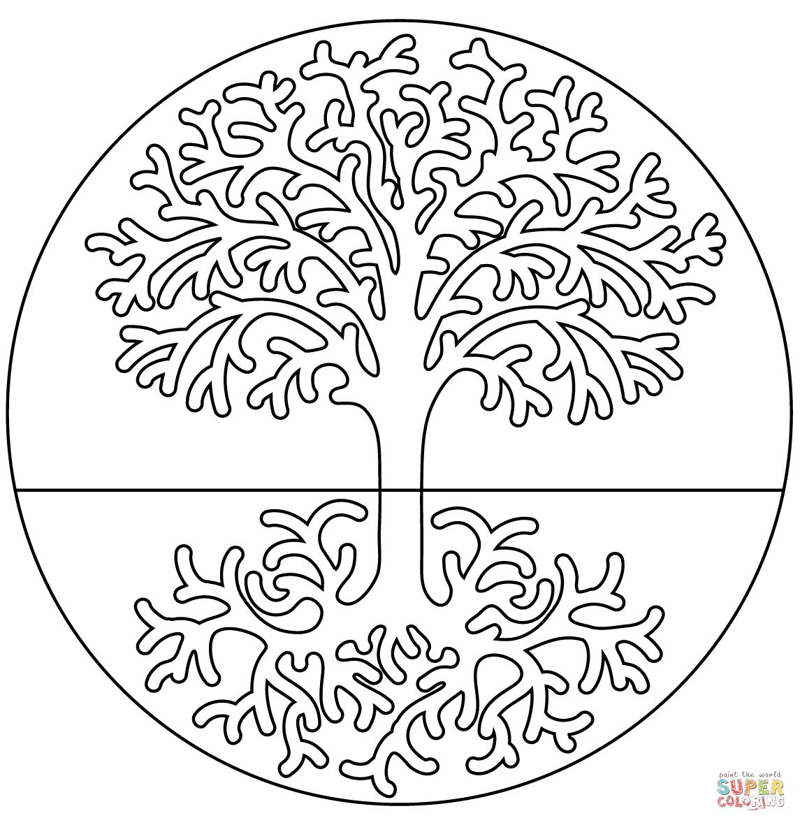 Tree of life coloring page free printable coloring pages