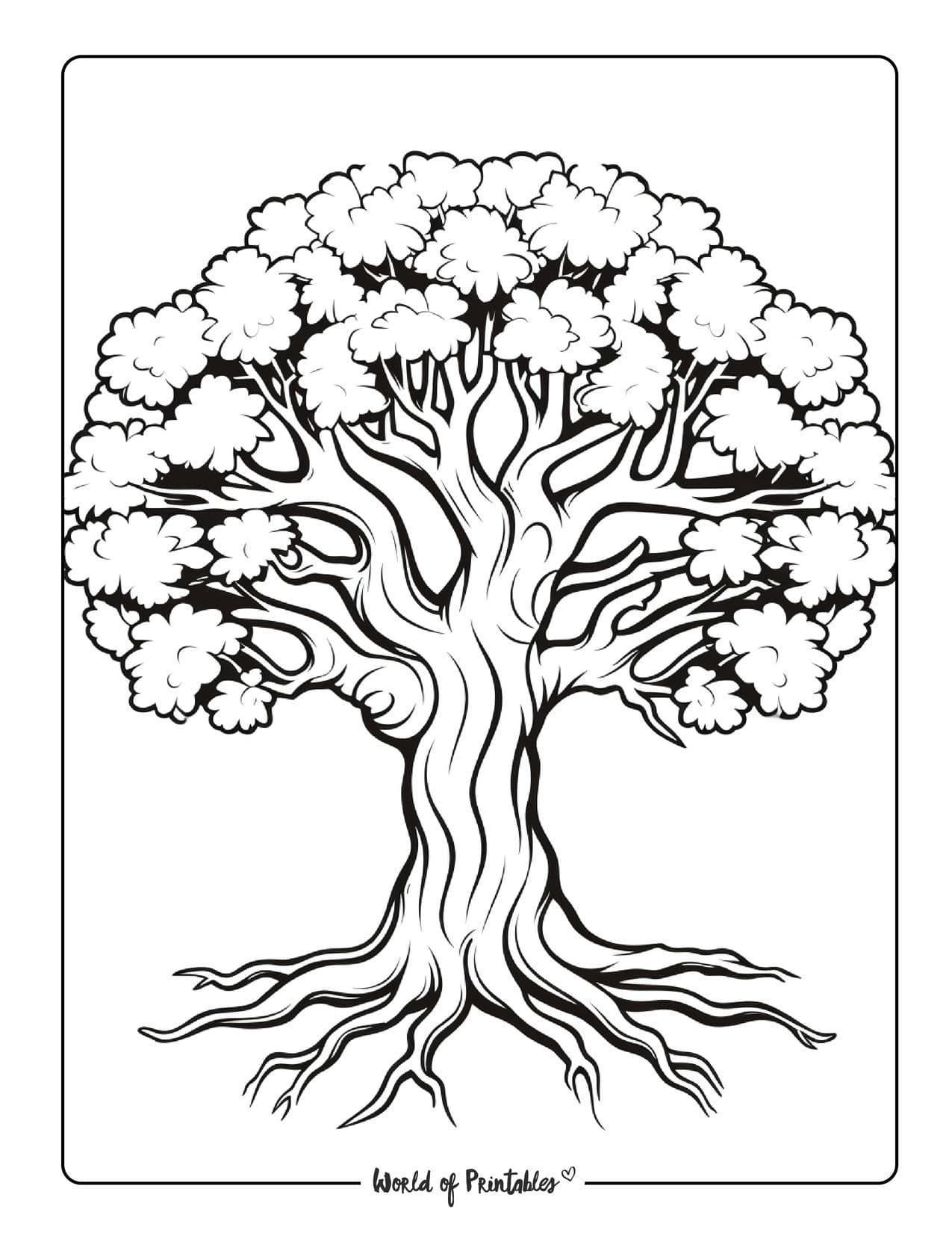 Tree coloring pages