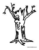 Tree coloring pages