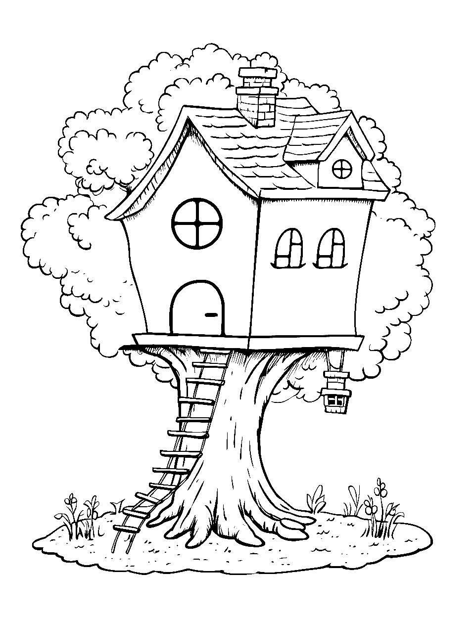 House coloring pages free printable sheets