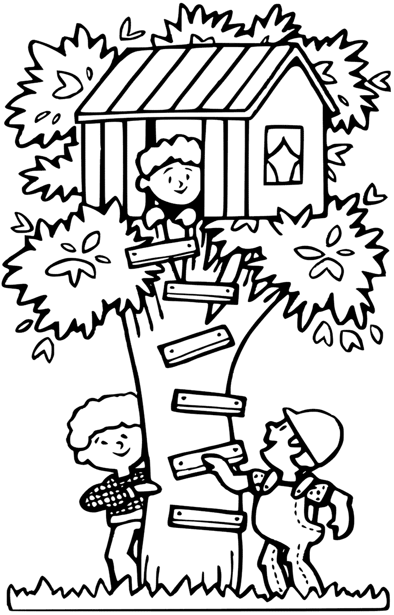 Treehouse coloring pages