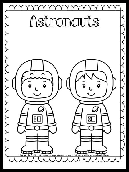 Astronauts coloring page free printable download â the art kit