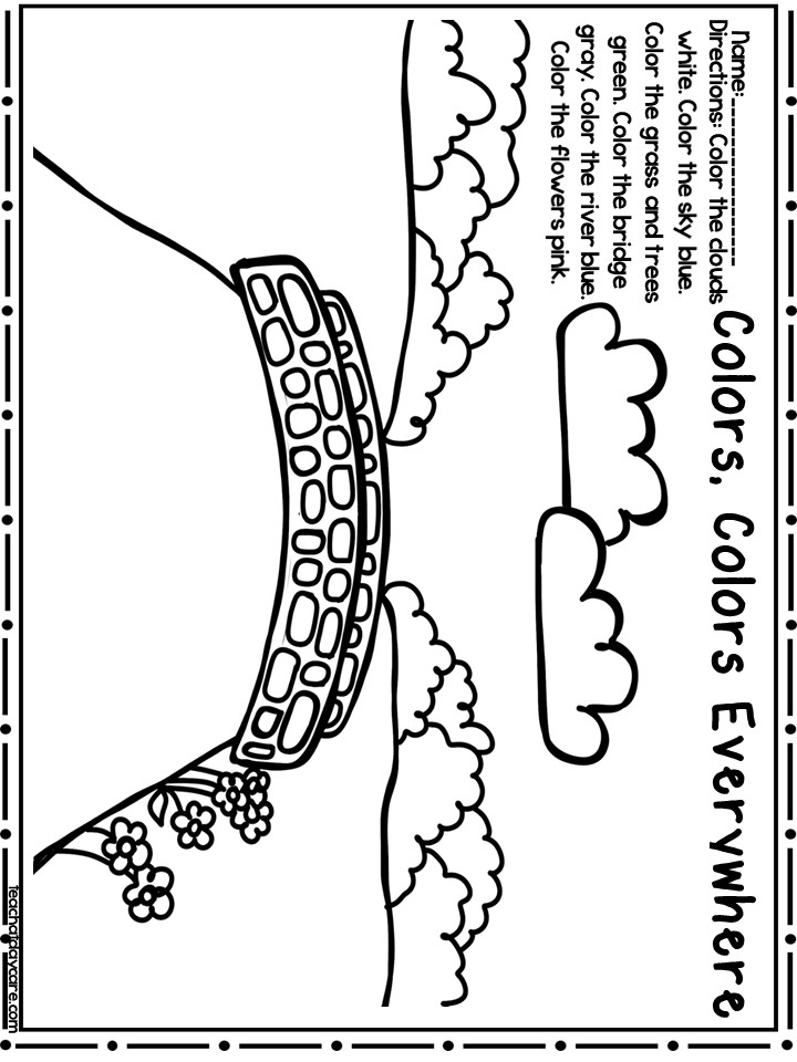 Color by reading directions worksheets made by teachers