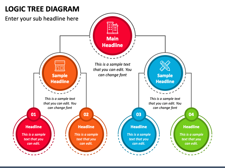 Logic tree diagram powerpoint template