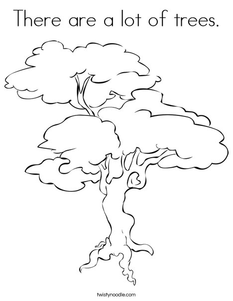 There are a lot of trees coloring page