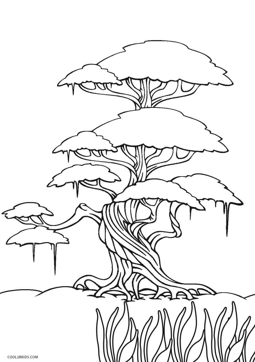 Awesome free printable trees tree coloring page printable flower coloring pages sunflower coloring pages