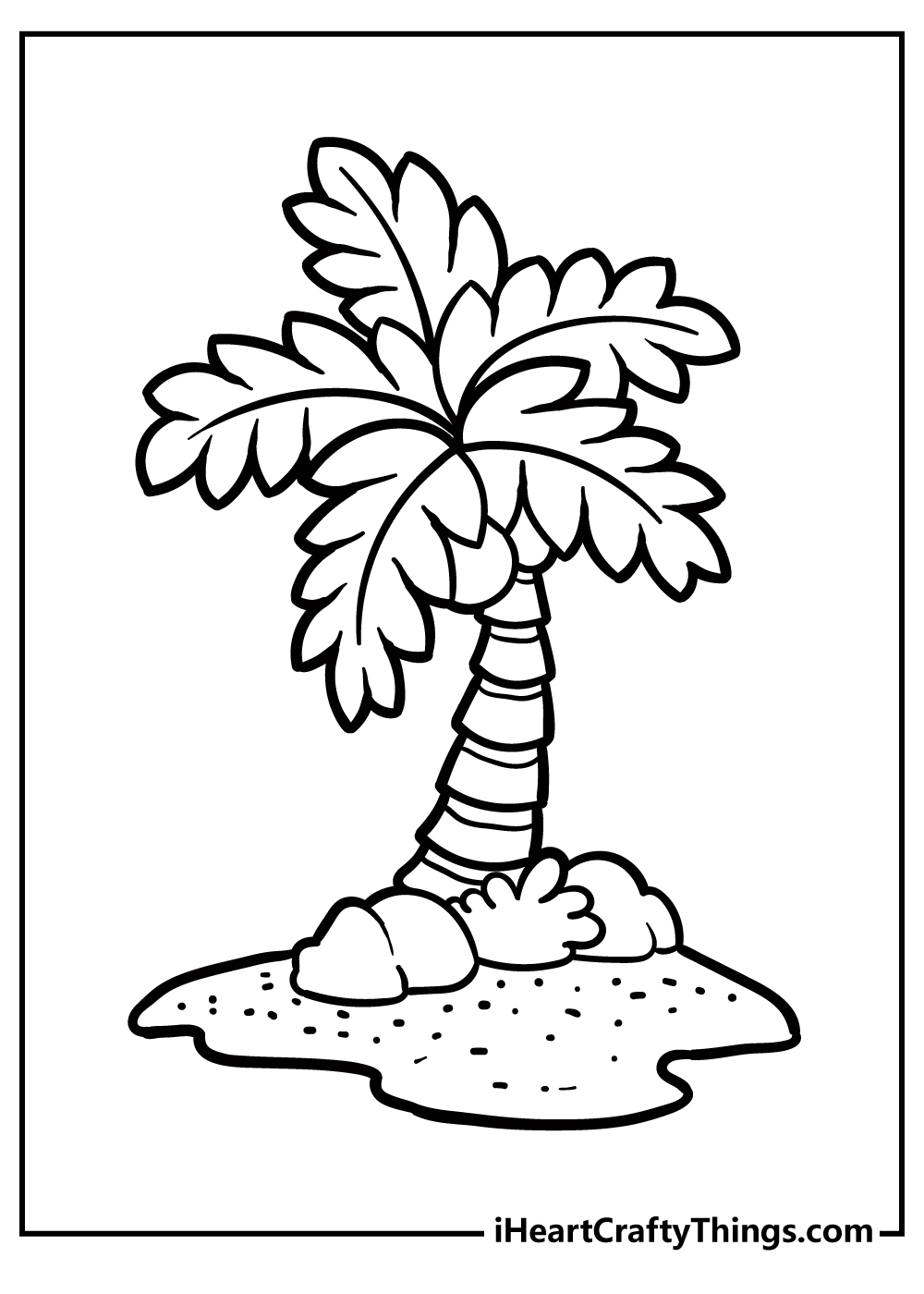 Palm tree coloring pages free printables