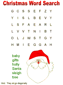 Christmas word search