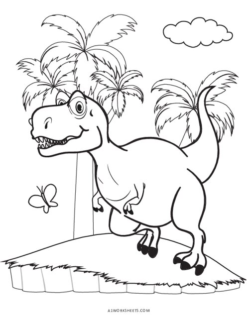 Tyrannosaurus rex coloring pages for kids free coloring pages