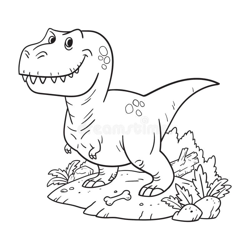 Colouring t rex stock illustrations â colouring t rex stock illustrations vectors clipart
