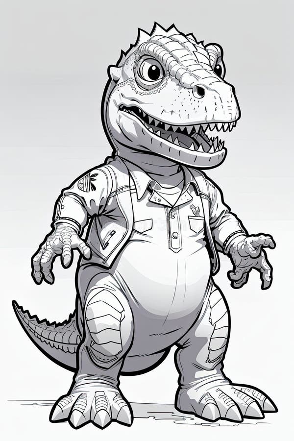Coloring t rex dinosaur stock illustrations â coloring t rex dinosaur stock illustrations vectors clipart