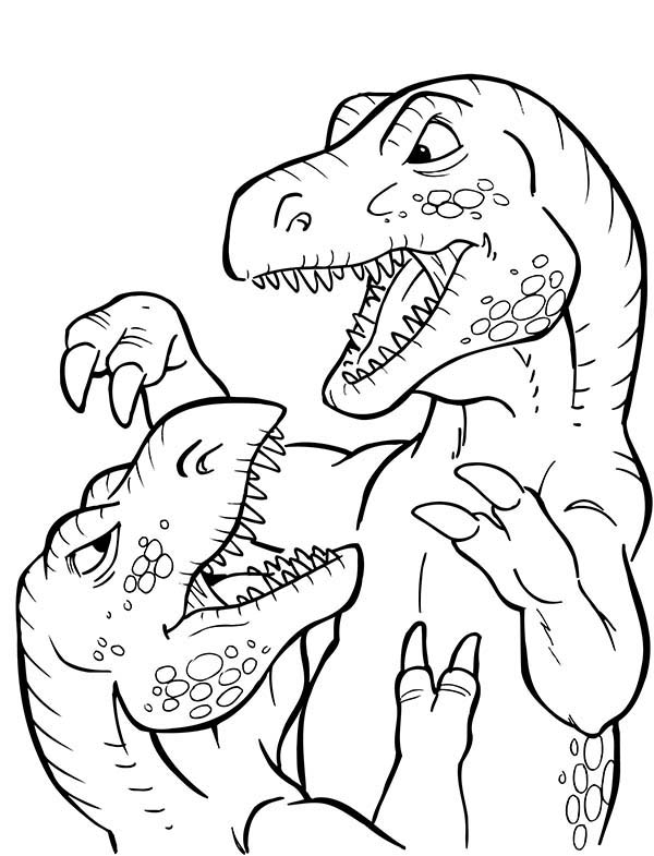 T rex fighting coloring page color luna dinosaur coloring pages coloring pages animal coloring pages