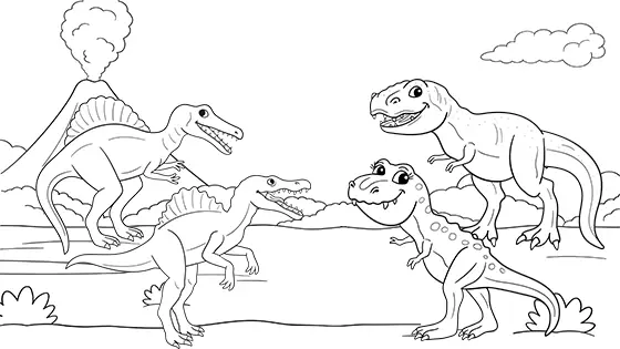 Tyrannosaurus coloring pages for kids free pdfs