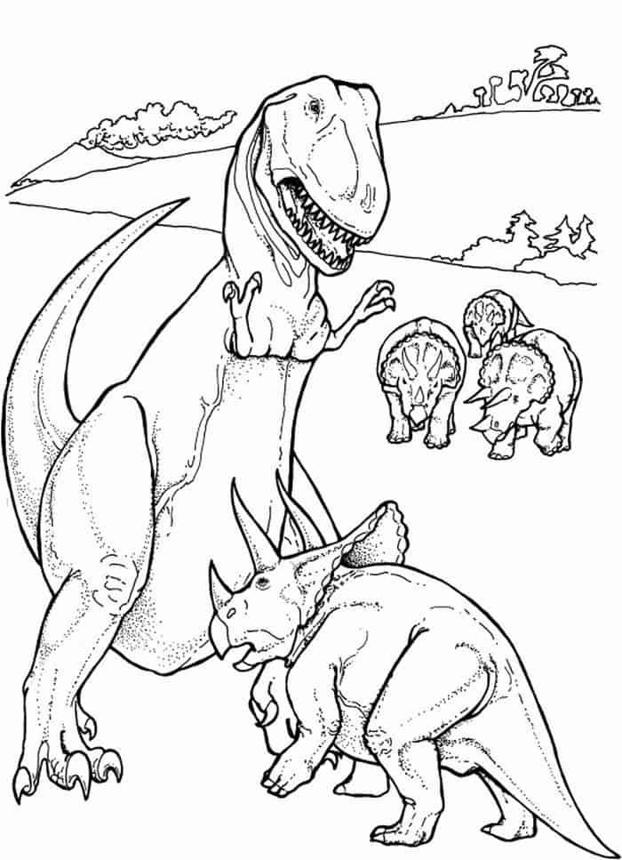 T rex vs triceratops coloring pages dinosaur coloring pages dinosaur coloring animal coloring pages