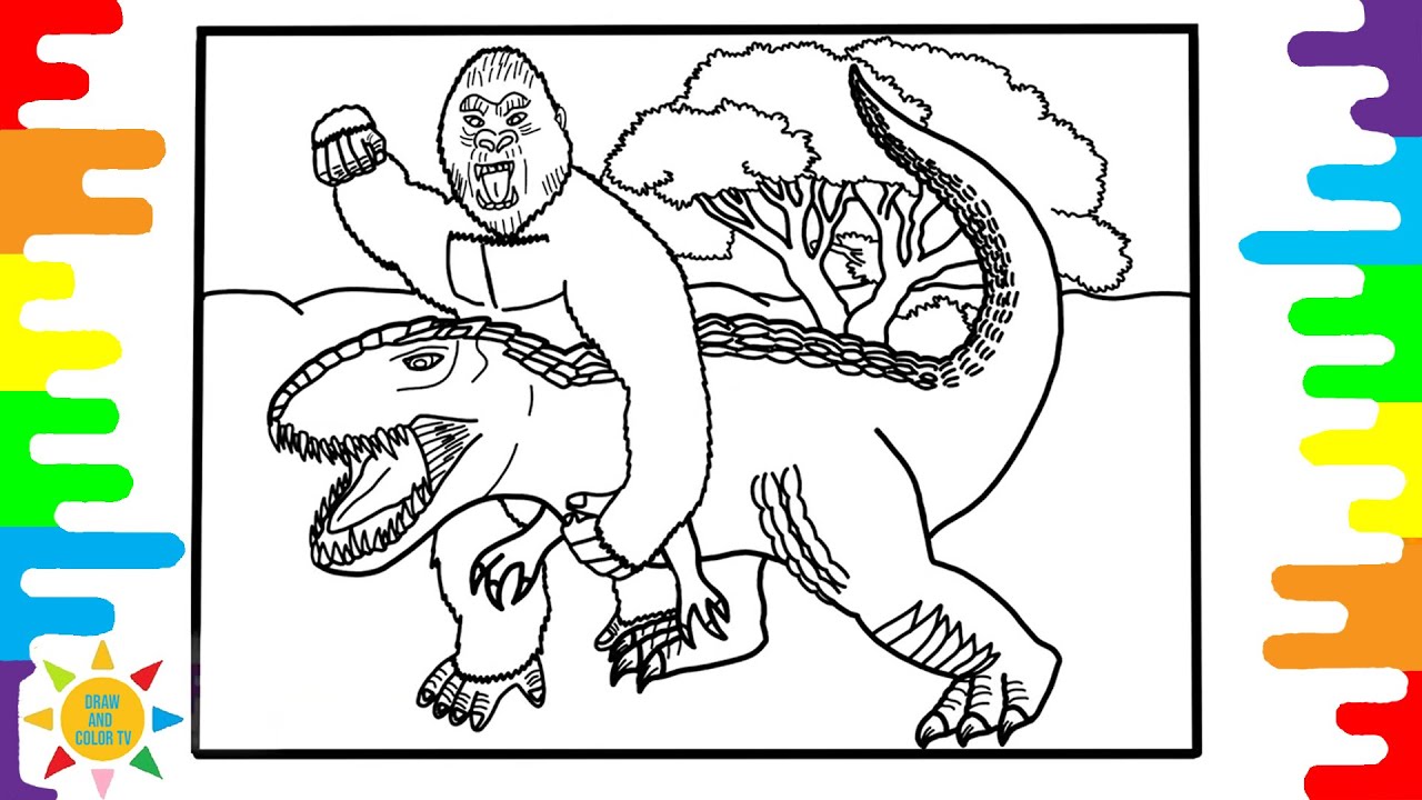 Mega speed king kong coloring page t