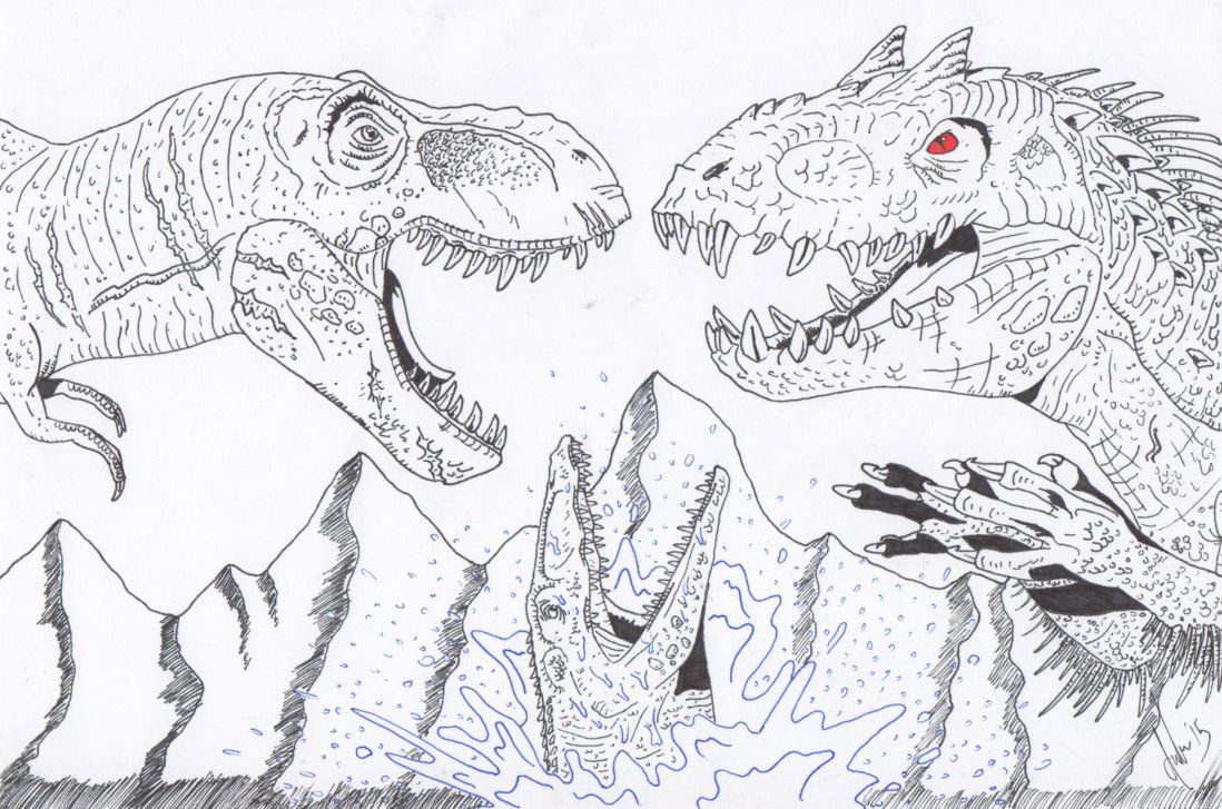 Jurassic world battle of giants dinosaur coloring pages jurassic world indominus rex coloring pages