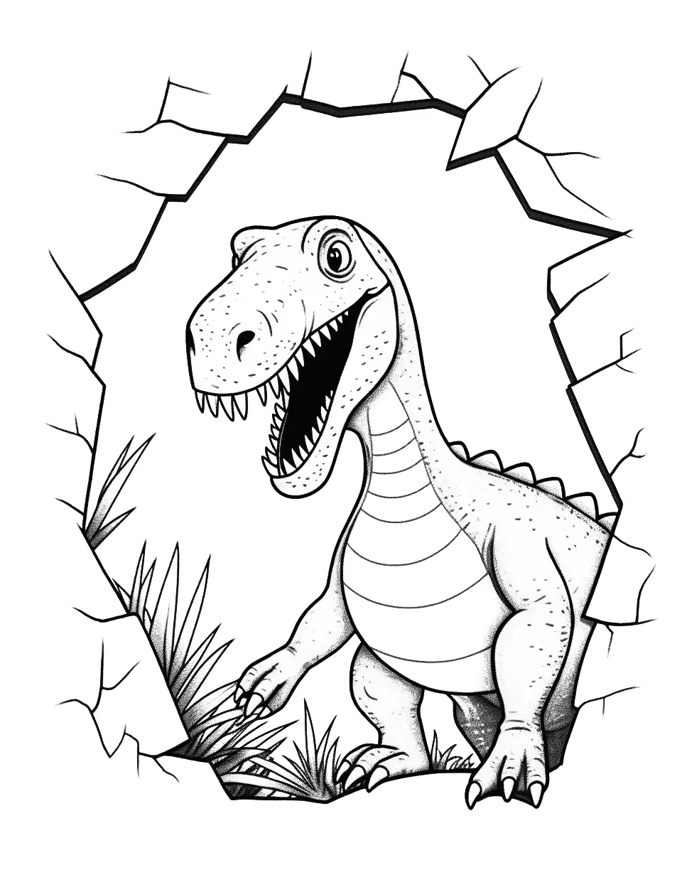 Dinosaur coloring pages free printable sheets