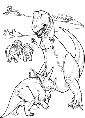 Tyrannosaurus rex coloring pages