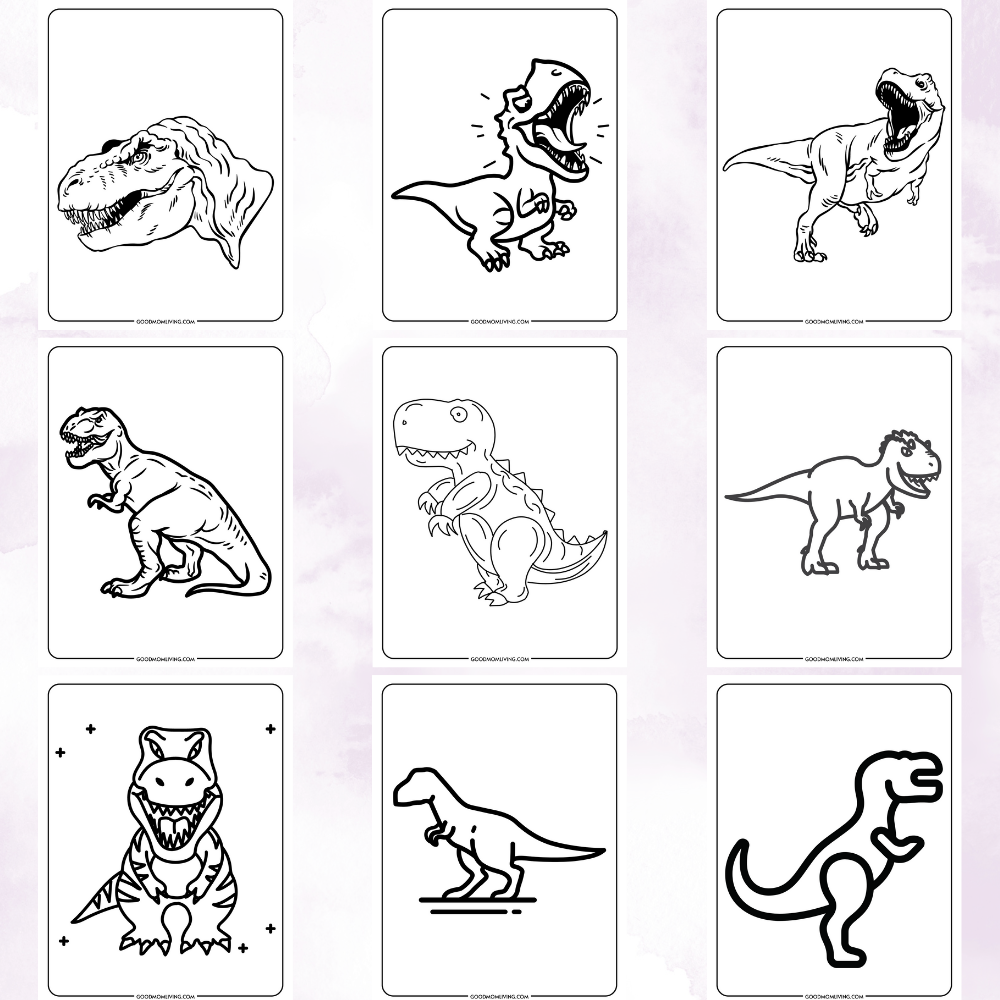 T rex coloring pages