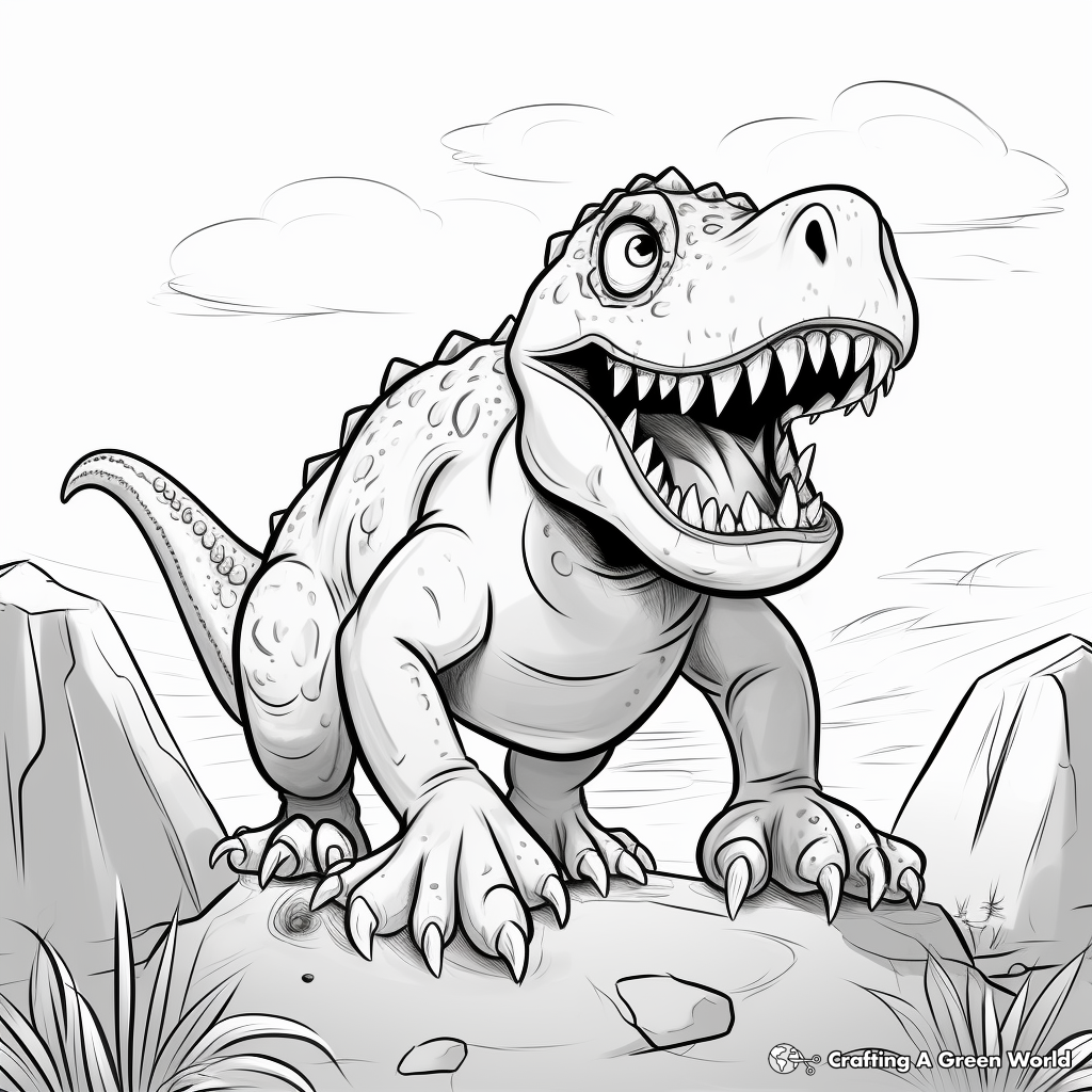 T rex coloring pages